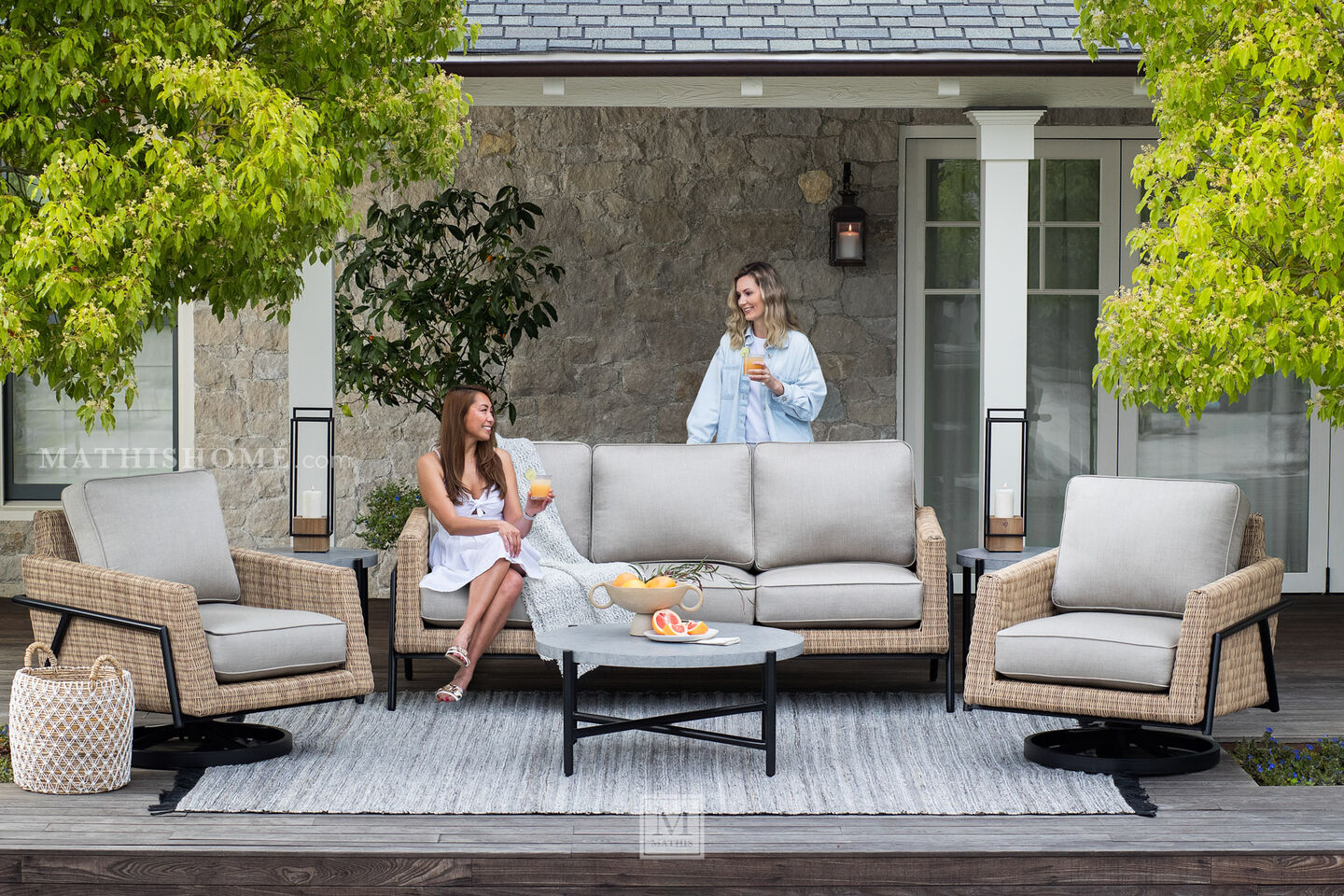 Plank & Hide Jovi Patio Sofa in traditional Patio
