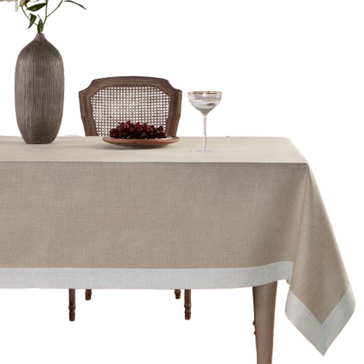 Solino Home 100% Pure Linen Tablecloth | Festive Edge