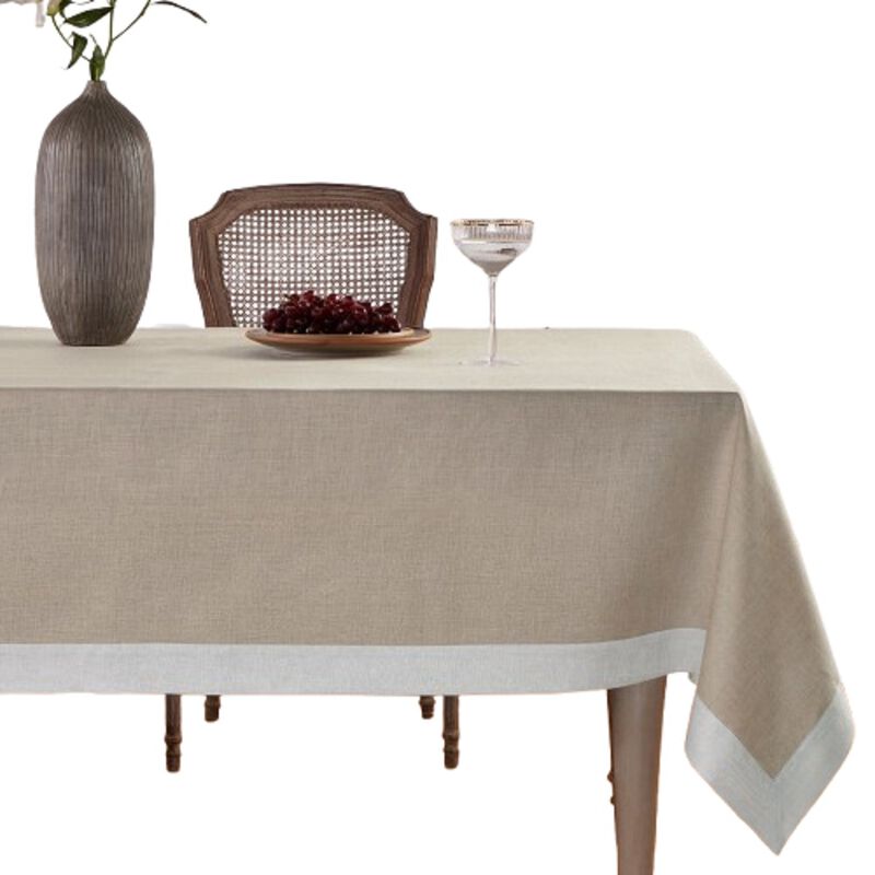Solino Home 100% Pure Linen Tablecloth | Festive Edge