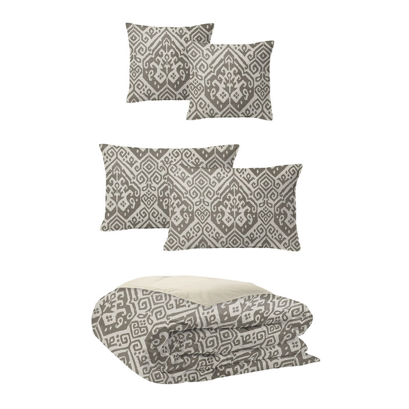 6ix Tailors Fine Linens Teagan Truffle Duvet Cover Set