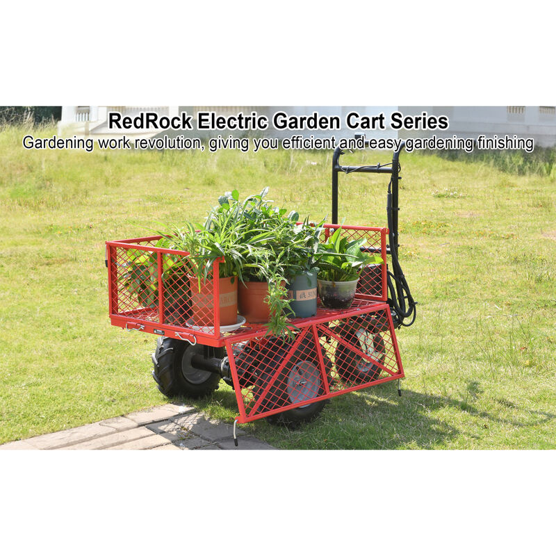 Electric Utility Cart: 500 Lbs Capacity, 1000 Lbs Towing