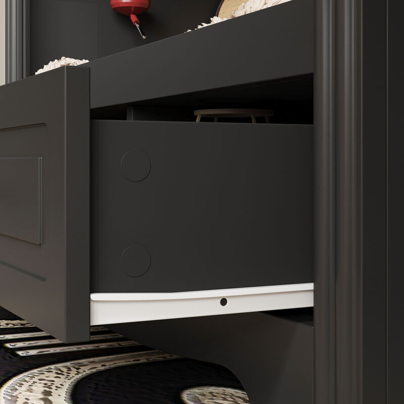 FUFU&GAGA Hamster Cage – Modern Small Animal Habitat, Stylish and Spacious Design with Storage for Accessories, (31.5" L x 19.7" W x 39.4" H), Black