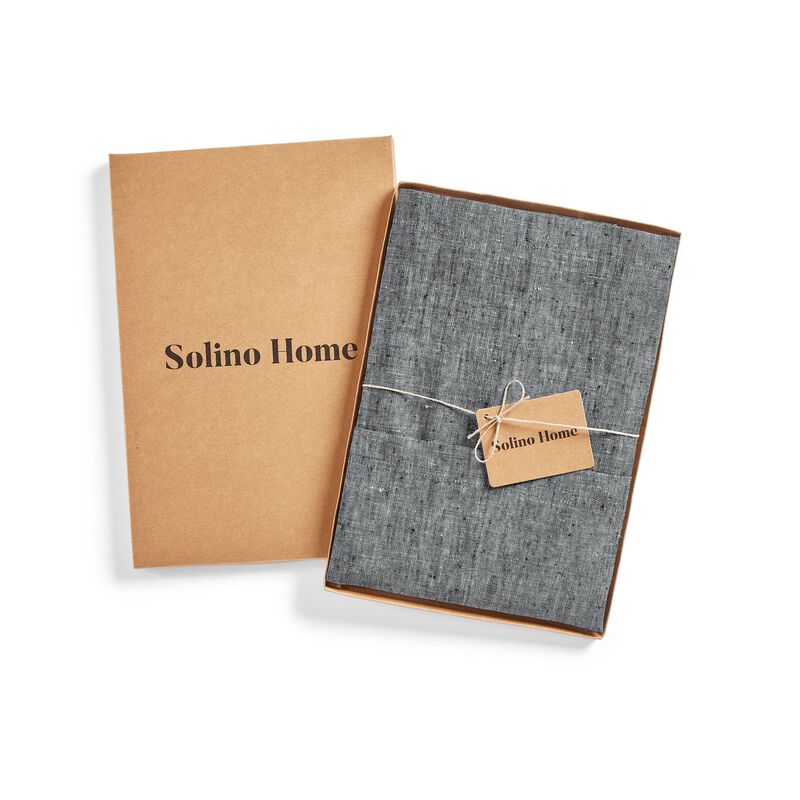 Solino Home 100% Pure Linen Apron 21 x 27 Inch | Bistro Half Apron for Men and Women