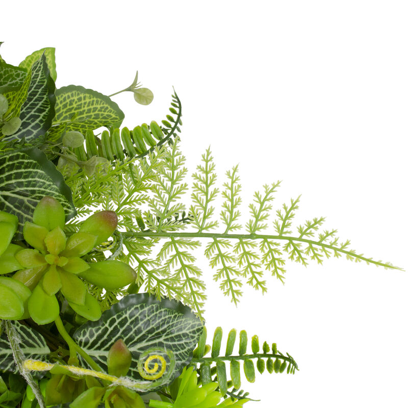 Maidenhair Fern and Assorted Foliage Spring Wreath  24-Inch