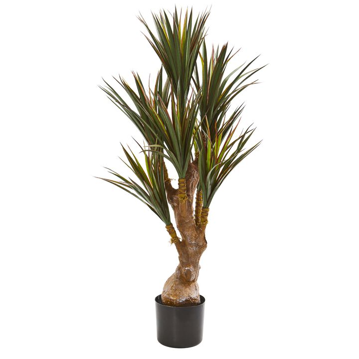 Hivvago 46 Inches Yucca Artificial Tree UV Resistant (Indoor/Outdoor)