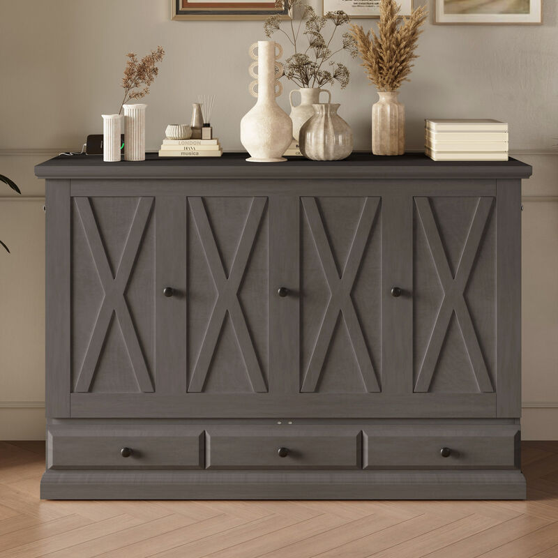 Merax Murphy Bed with Charging Station