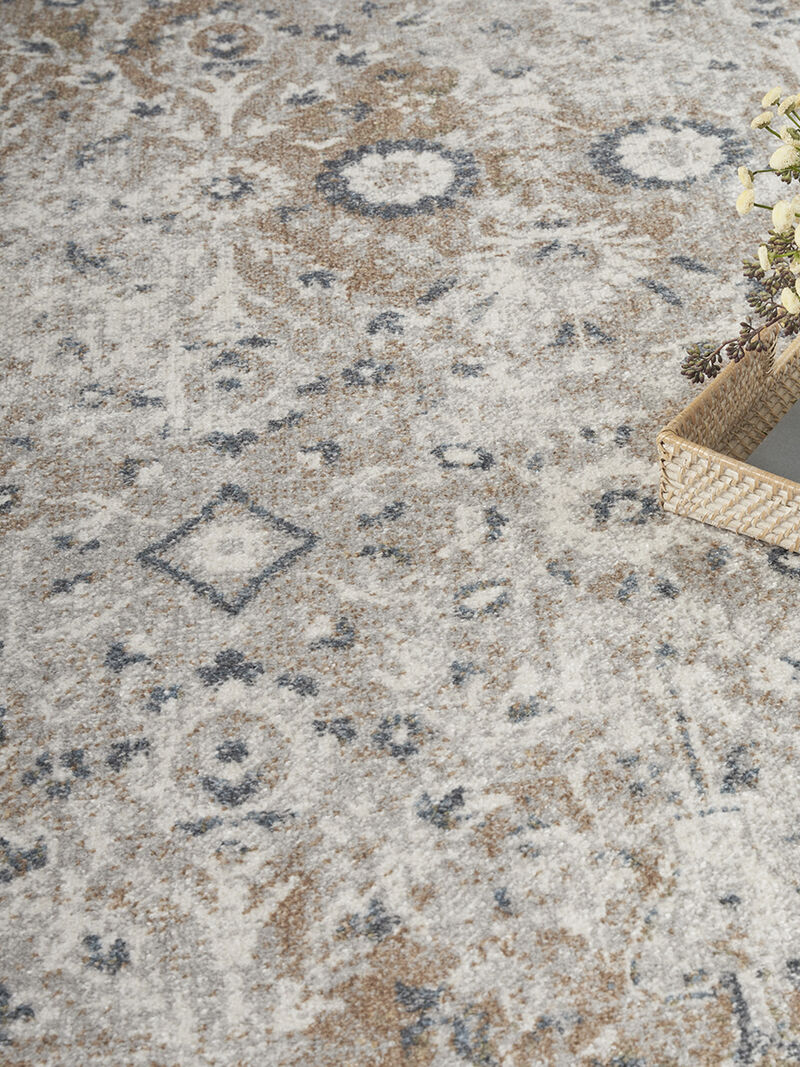 Astra Machine Washable ASW16 Silver/Taupe 7'10" x 10' Rug