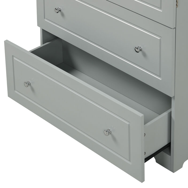 Merax Solid Wide Bathroom Storage Cabinet