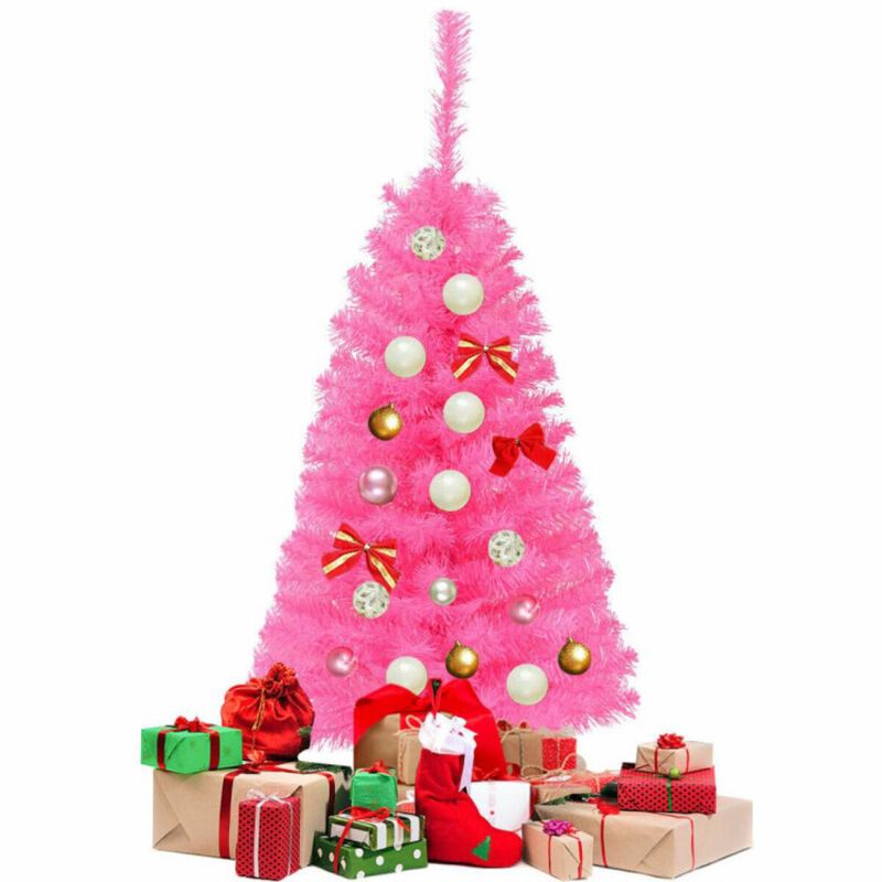 36 Inch Unlit Artificial Christmas Mini Tree with Plastic Stand