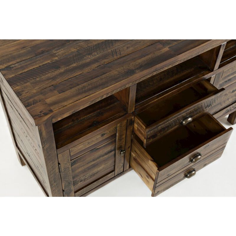 Jofran Artisan's Craft Rustic Farmhouse Distressed Acacia Media Console 50
