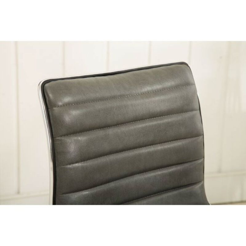 Hivvago Heavy Duty Gray Channel-Tufted Conference Chair