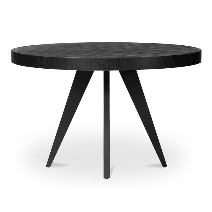 Moe's Parq Round Dining Table Black