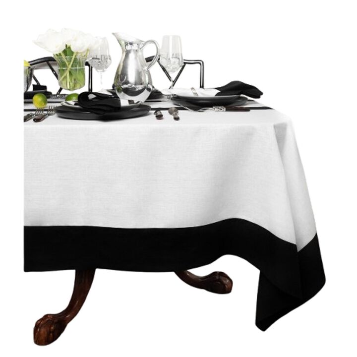 Solino Home 100% Pure Linen Tablecloth 60 x 90 Inch | Contempo