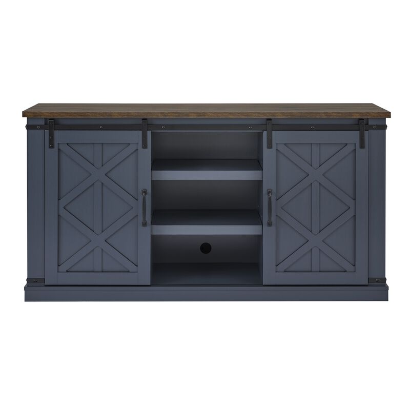 FESTIVO 58" Farmhouse Sliding Barn Door TV Stand - Fits TVs up to 65"