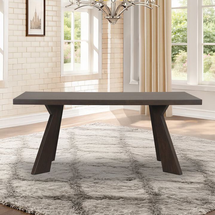 New Classic Furniture Chestnut Ridge 72 Wood Dining Table in Brown