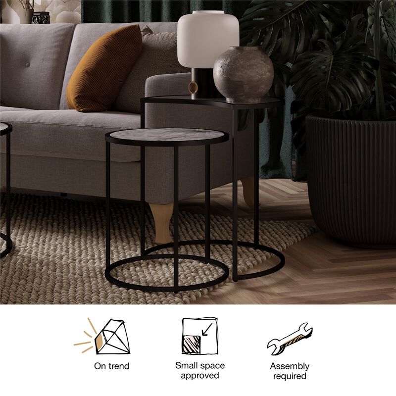 Moon Phases Nesting End Tables
