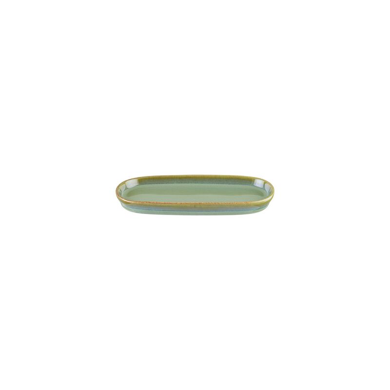 Sage 8.5" x 4" x h:0.75" Oval Green Porcelain Platter