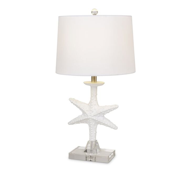 Lux Lighting Patrick 28 White Starfish / Crystal Base, (Set of 2)