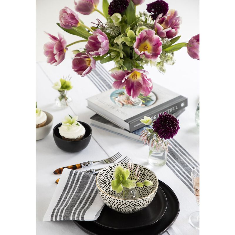 Solino Home 100% Pure Linen Table Runner | Farmhouse