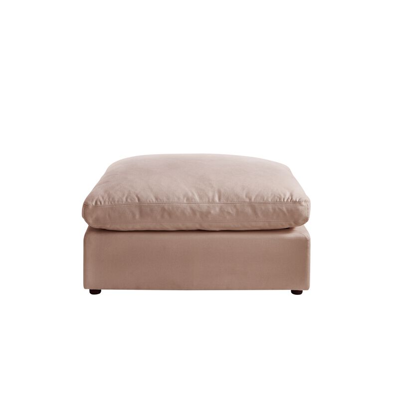 Rustic Manor Alissa Linen Ottoman