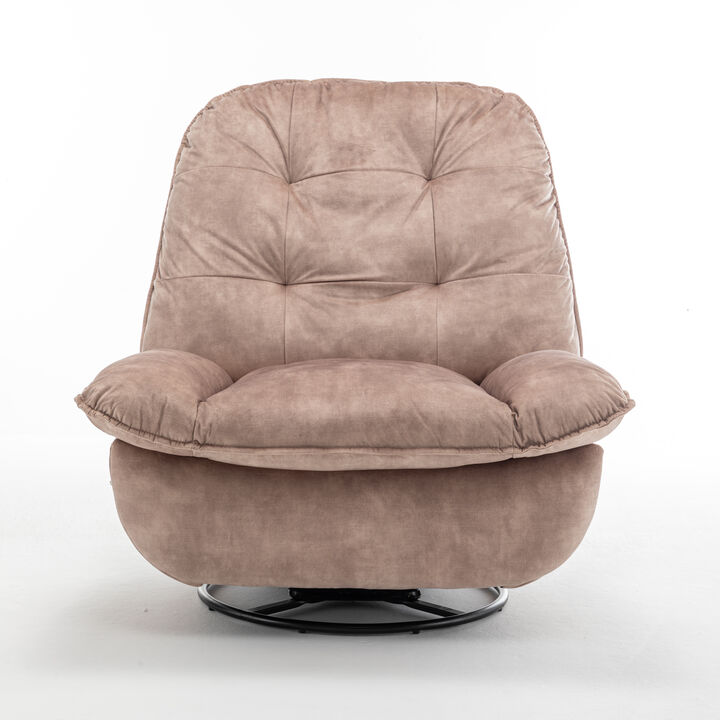 Merax Velvet Reclining Lazy Chair with Mobile Phone Holder