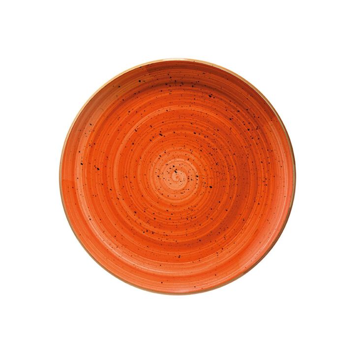 Terracota dia.6.75" Round Terracotta Porcelain Plate (Set of 4)