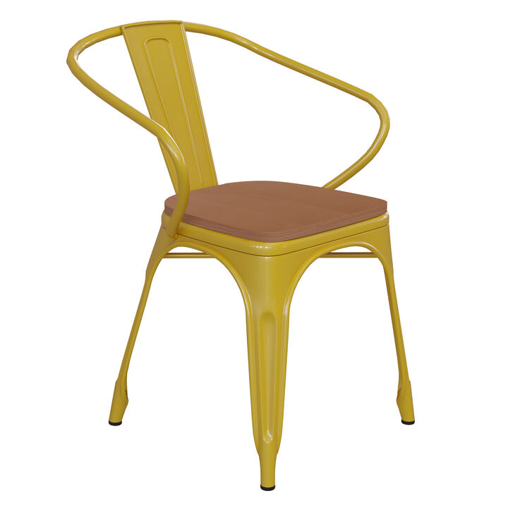 Metal Colorful Restaurant Chairs