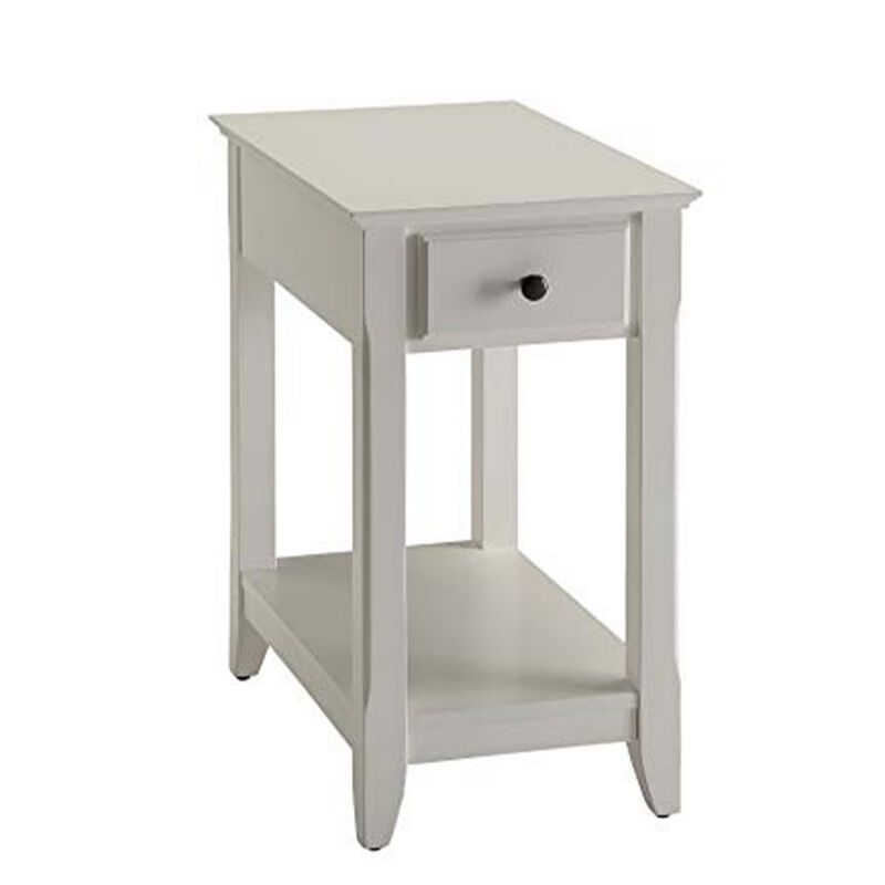 Affiable Side Table, White-Benzara