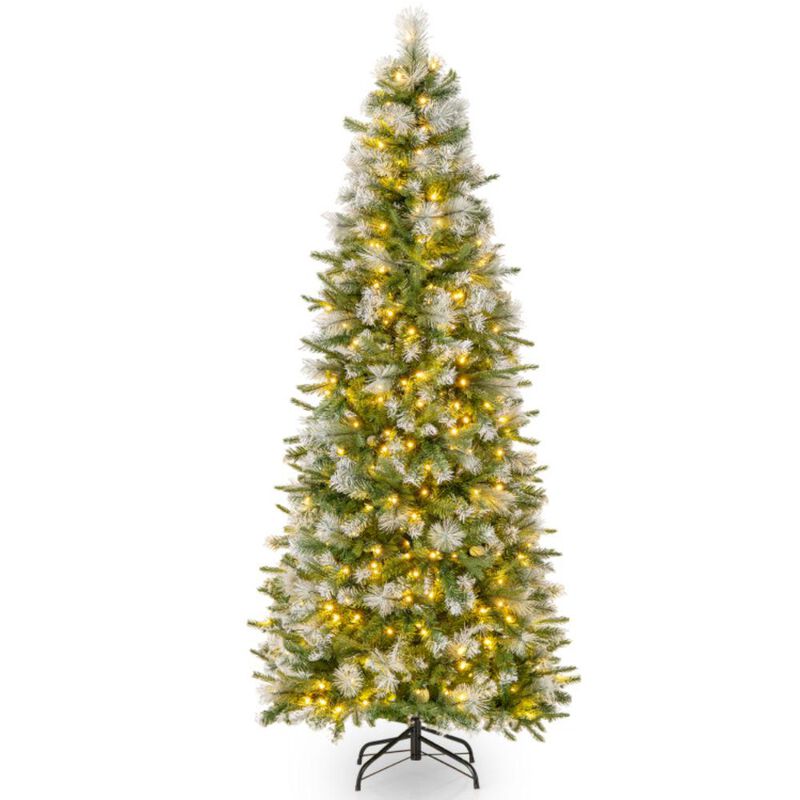 Hivvago 6/7.5/9 FT Artificial Christmas Tree with Warm-White LED Lights