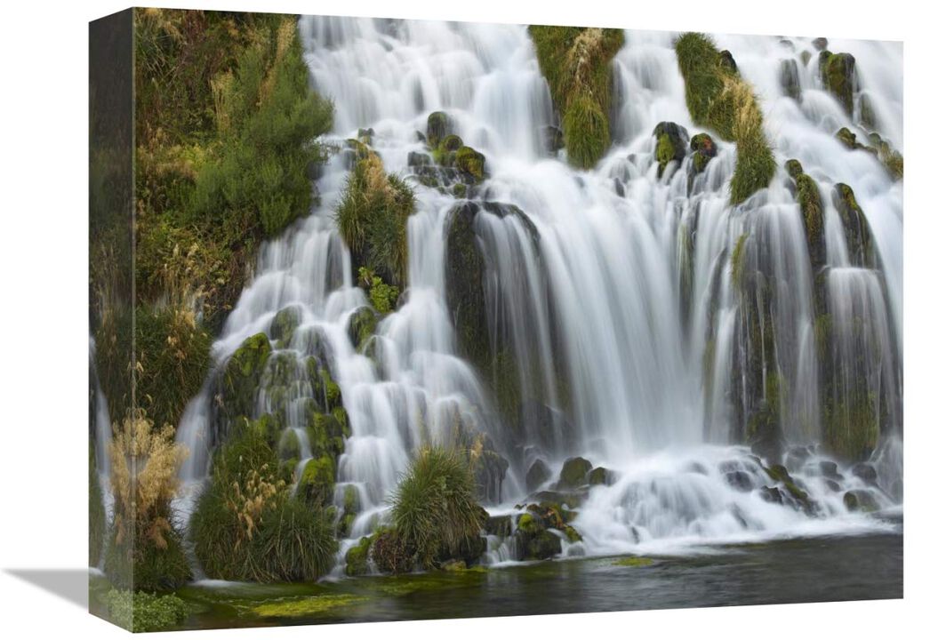 Waterfall, Niagara Springs, Thousand Springs State Park, Idaho.-Canvas Art-16x12