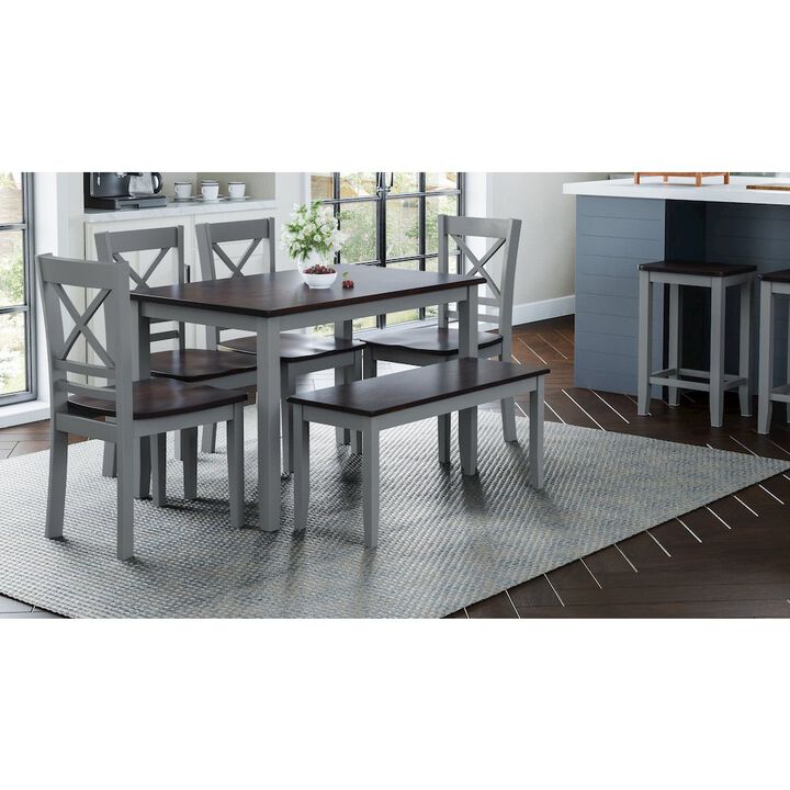 Jofran Asbury Park Solid Acacia Farmhouse X-Back Chair (Set of 2)