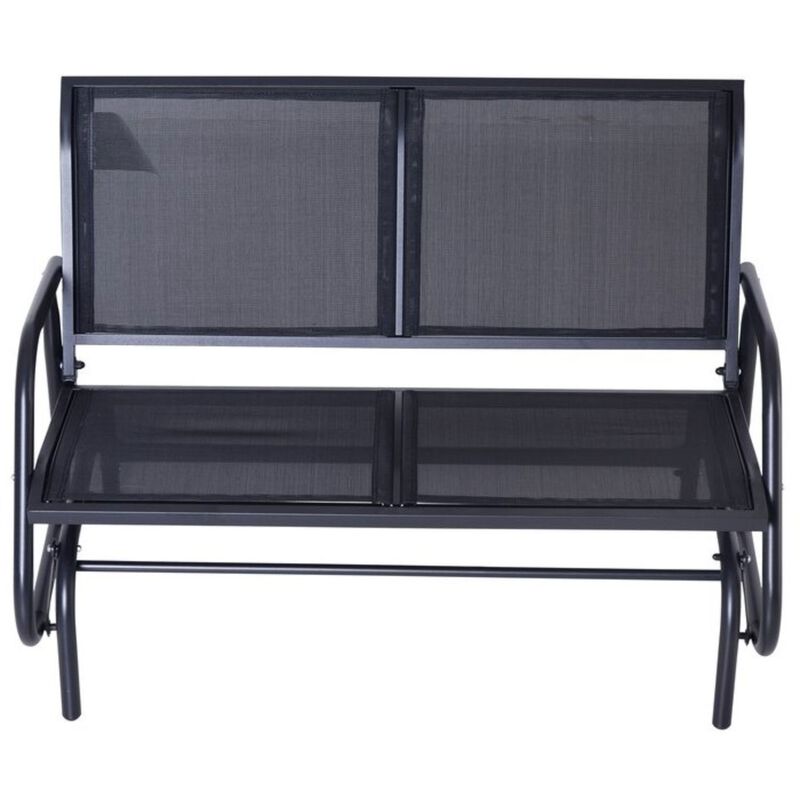 Hivvago 2 Seater Mesh Outdoor Patio Swing Glider Dark Gray