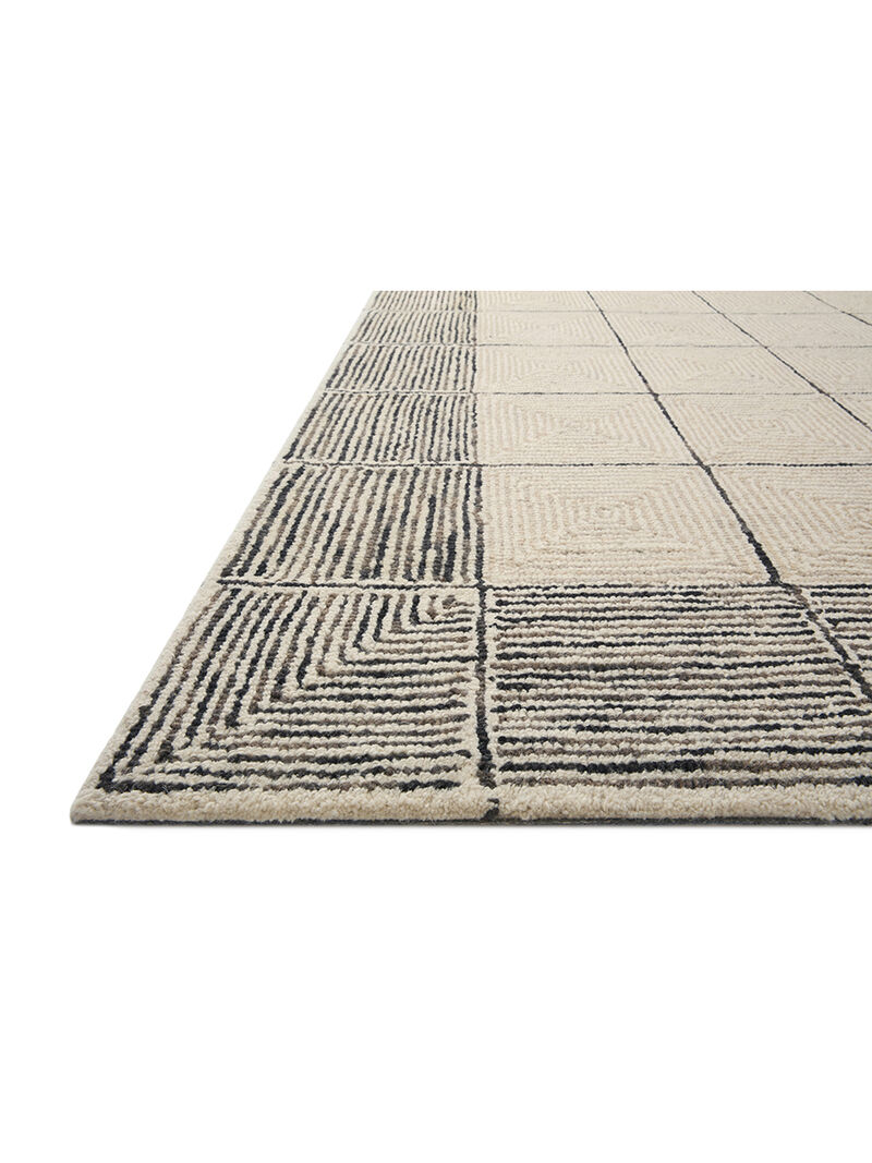 Francis FRA02 Cream/Black 8'6" x 12' Rug