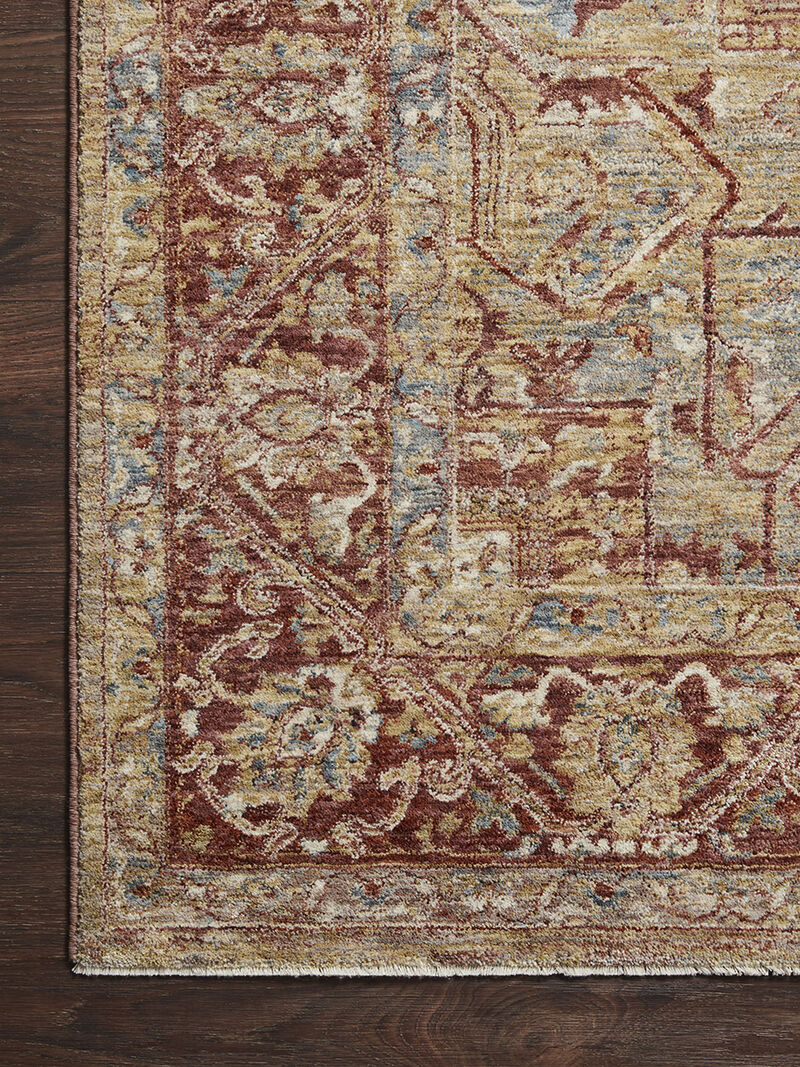 Gaia GAA01 Gold/Brick 5' x 7'8" Rug