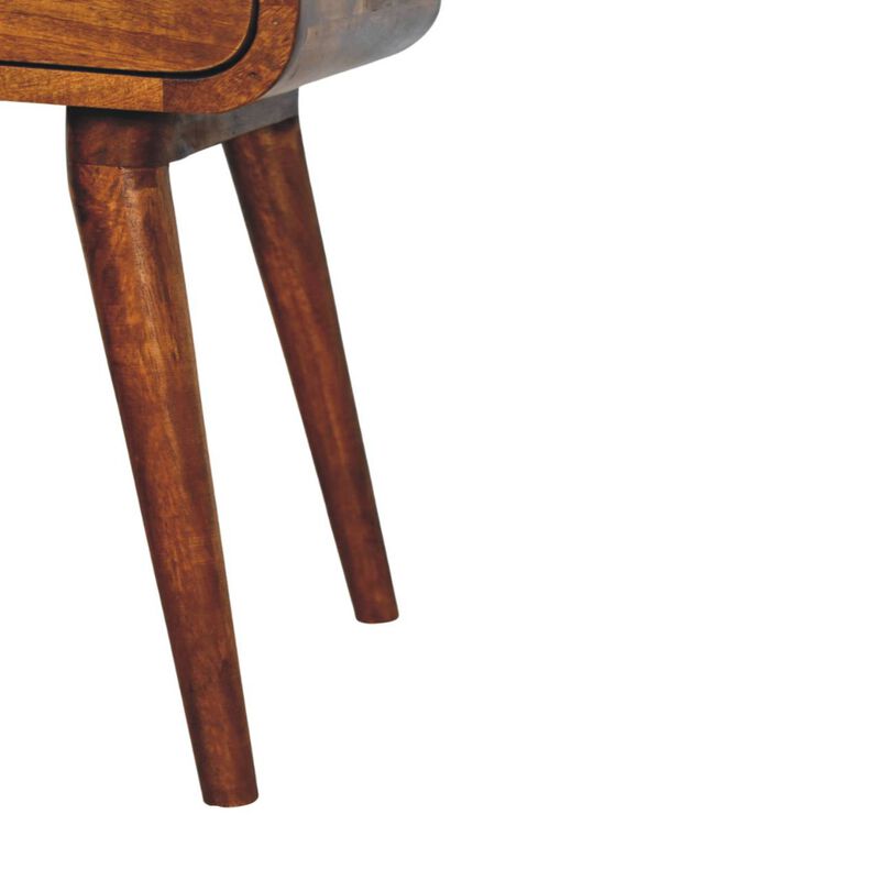 Artisan Furniture Solid Wood Avora Mini Chestnut Nightstand with 1 drawer