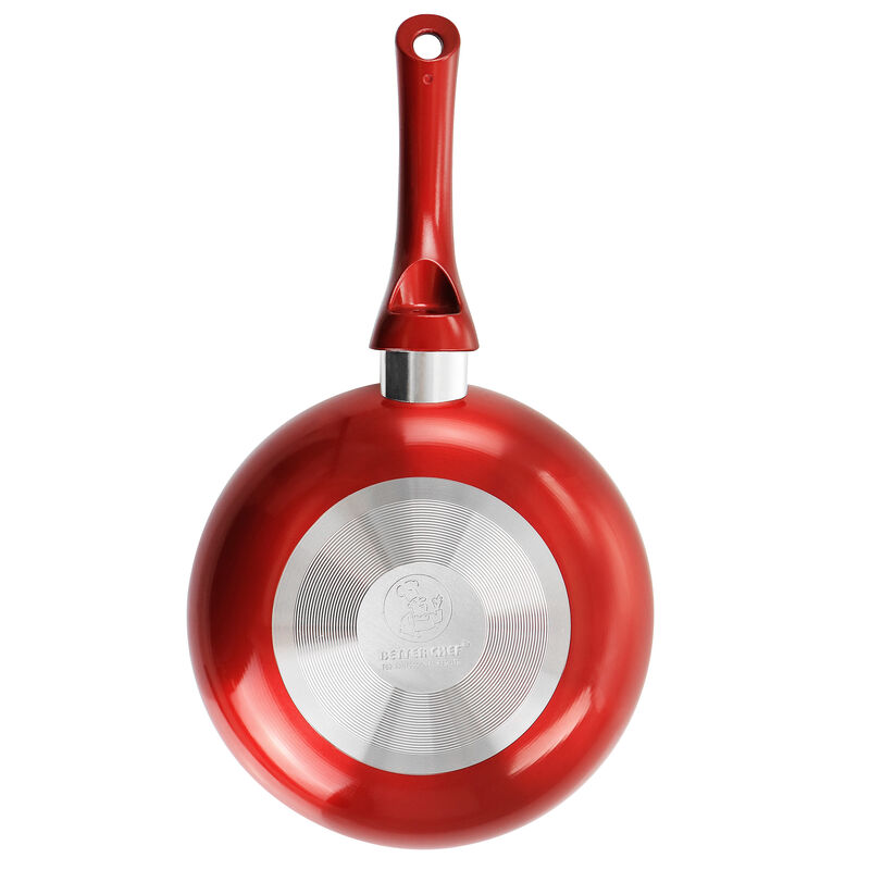 Better Chef 8in Aluminum Non Stick Gourmet Frying Pan in Red