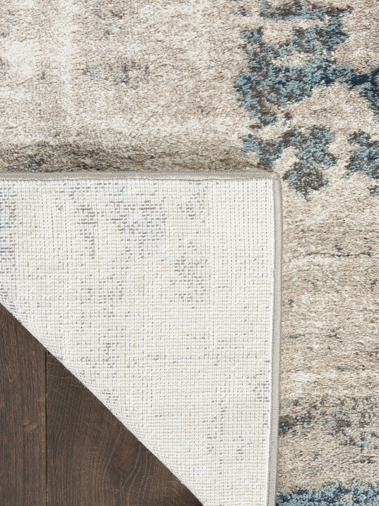 American Manor AMR04 Ivory/Blue 2'2" x 7'6" Rug