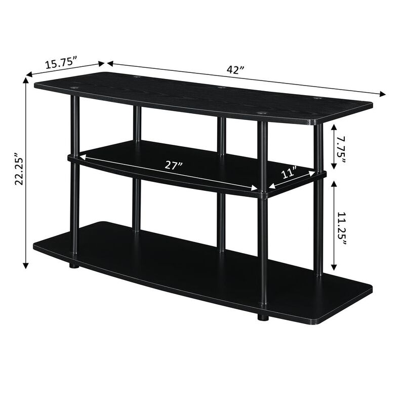 Convience Concept, Inc. No Tools 3 Tier Wide TV Stand for TVs up to 46 Inches