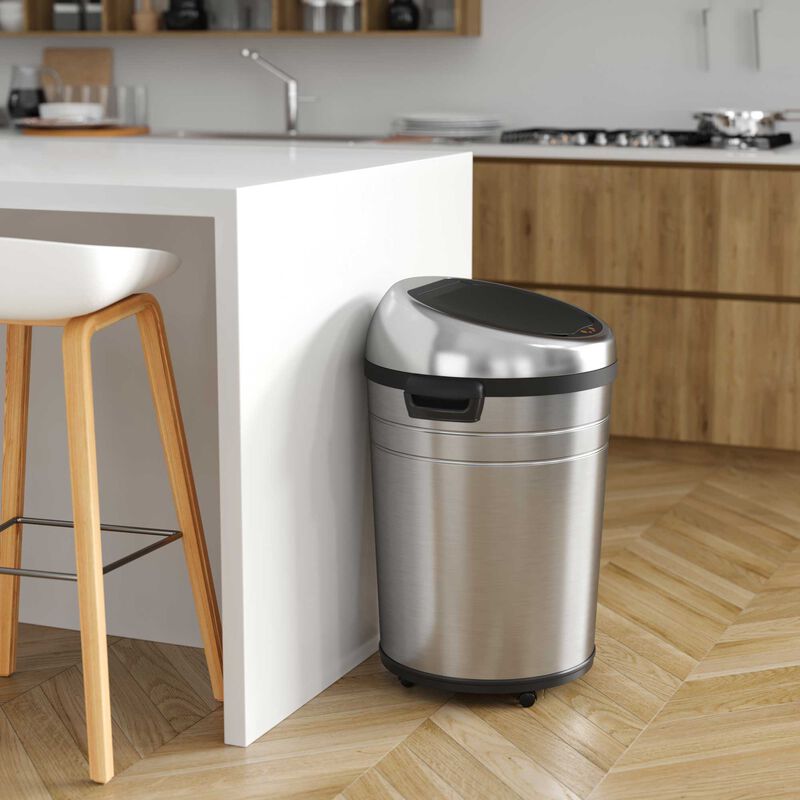 iTouchless 18 Gallon Large Sensor Trash Can with Wheels