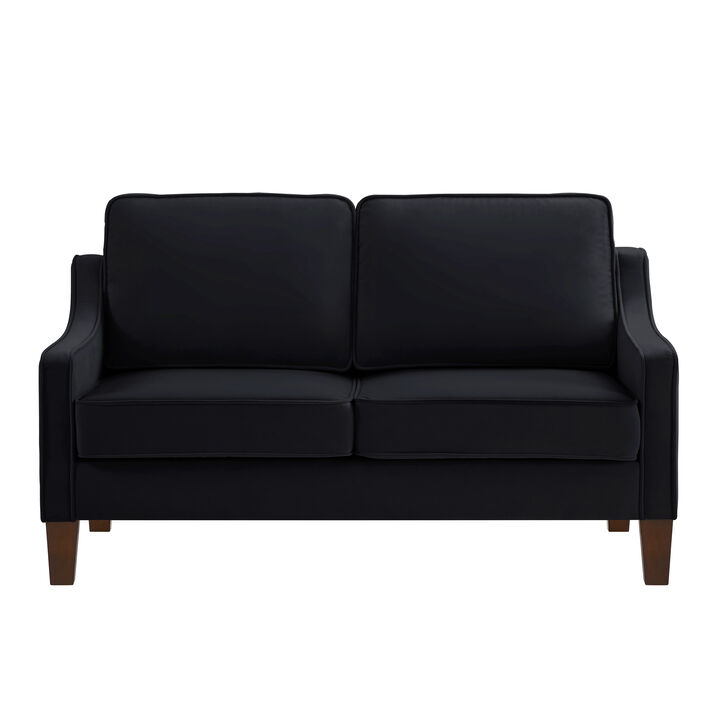 Merax Upholstered Velvet Sofa Couch with Wood legs Merax Upholstered Velvet Sofa Couch with Wood legs