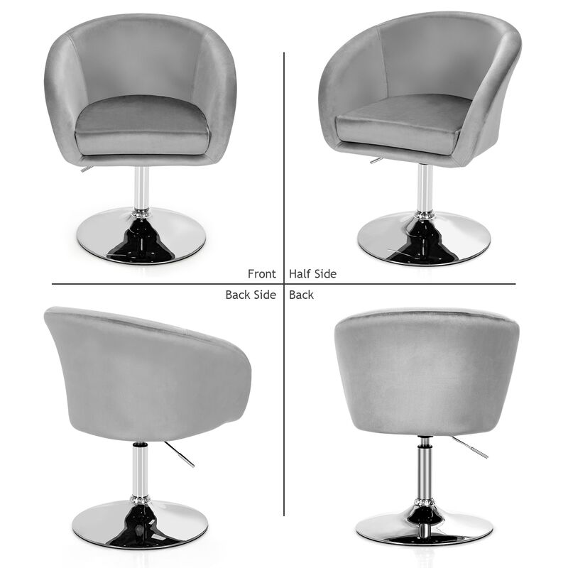 360-Degree Swivel Accent Chair with Round-Back