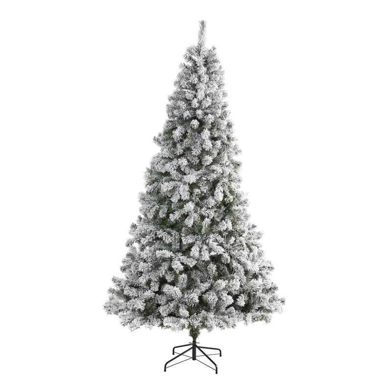 Nearly Natural Flocked West Virginia Fir Artificial Christmas Tree