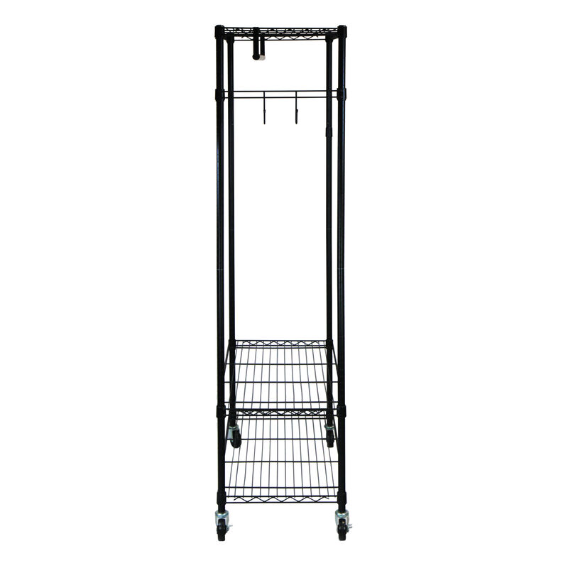 Oceanstar Garment Rack with Adjustable Shelves with Hooks