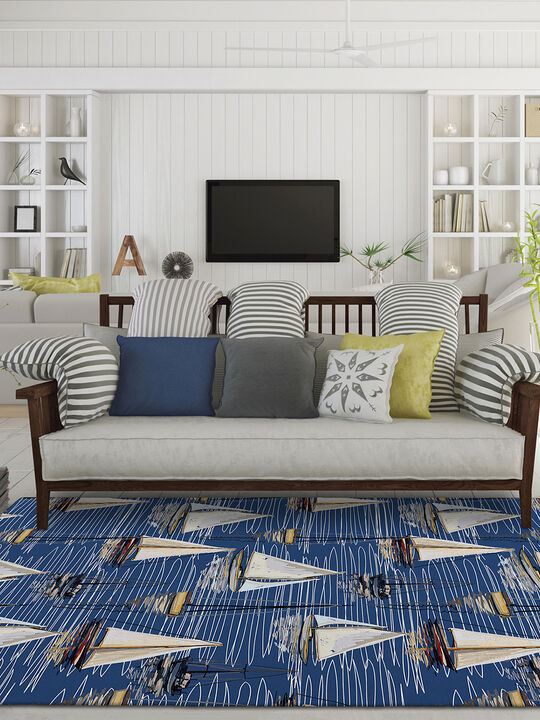 Harbor HA8 Navy 3' x 5' Rug