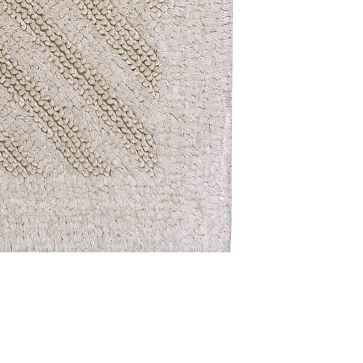 Knightsbridge Shooting Star 220 GSF Reversible Bath Rug 20 x 30 - Ivory