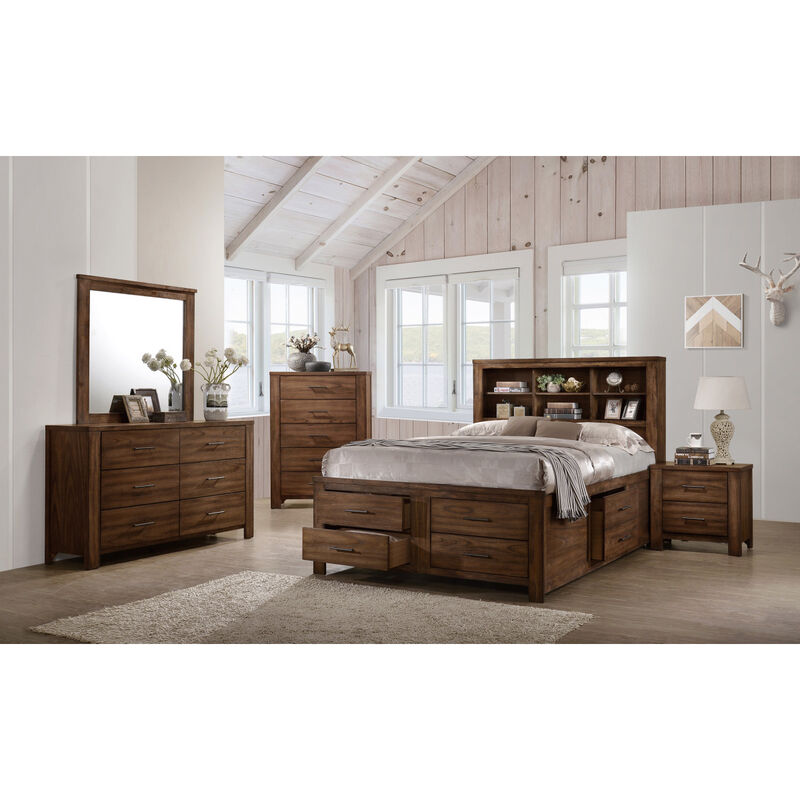 Streamdale Wood Nightstand With 2 Drawers In Brown