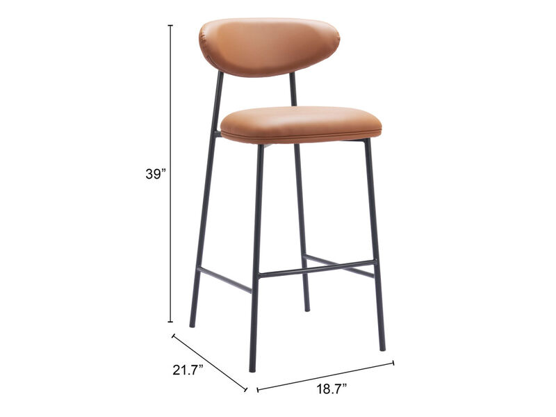 Rorun Barstool (Set of 2) Brown
