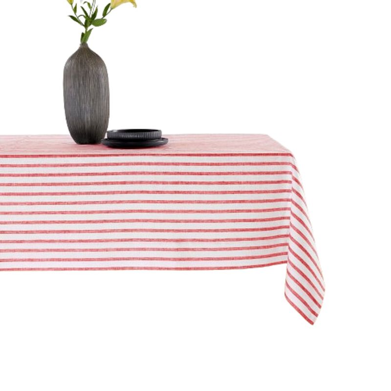 Solino Home 100% Pure Linen Tablecloth | Madison Stripe