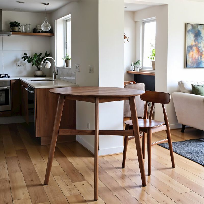 Starlight Canyon Home Brown Round Dining Table – Elegant Small Round Kitchen Table for Any Space