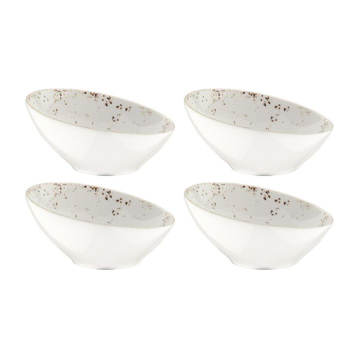 Grain dia.6.5" h:3" 12 oz. Round Decorated Porcelain Bowl (Set of 4)